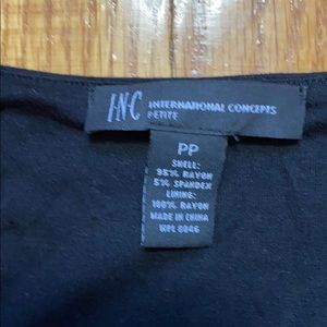 Inc International Concepts Women's Petite Embellished-Accent Wrap Dress Black Size Petite Medium